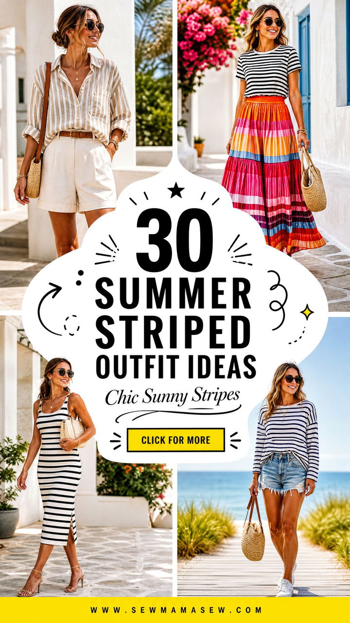 30 Summer Striped Outfit Ideas for Chic Sunny Day Looks - 30 Summer Striped Outfit Ideas for Chic Sunny Day Looks