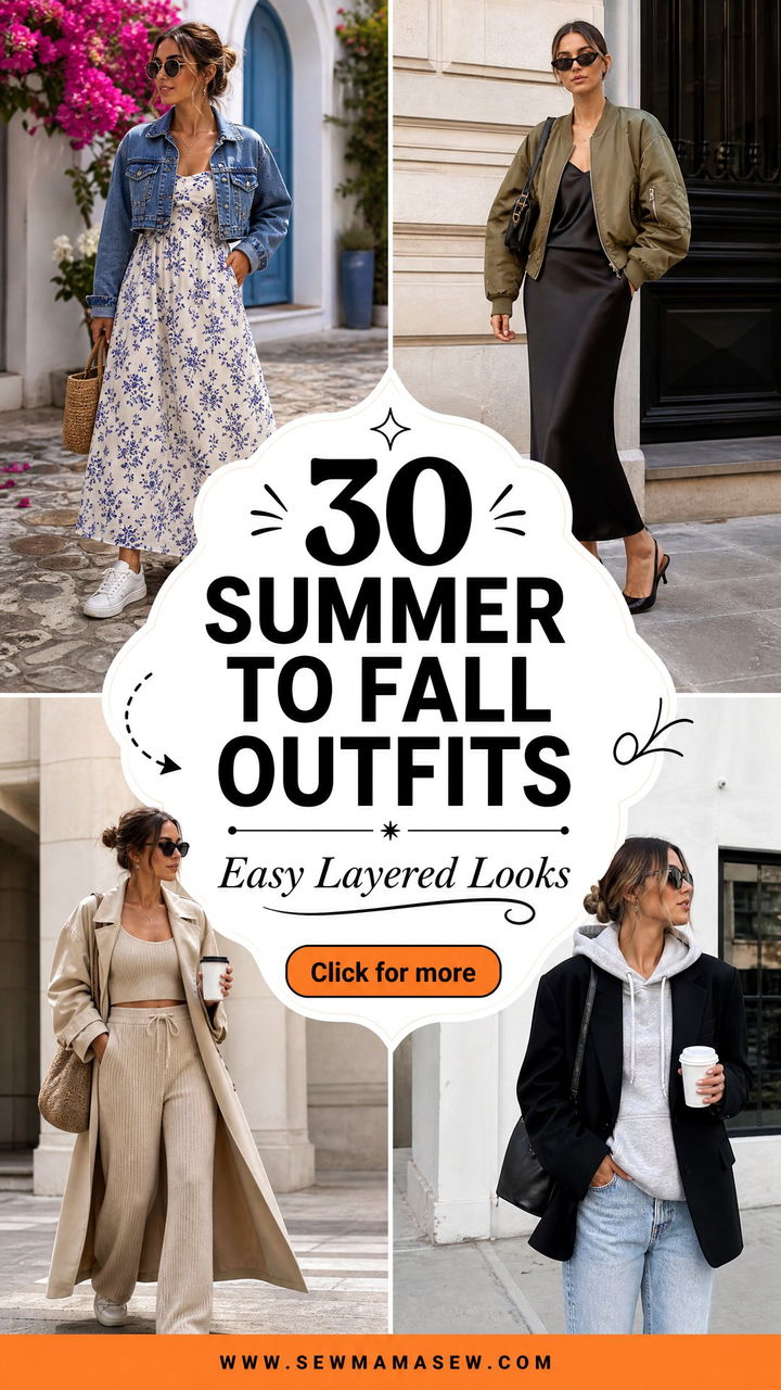 30 Summer To Fall Outfits for Women With Easy Layers - 30 Summer To Fall Outfits for Women With Easy Layers