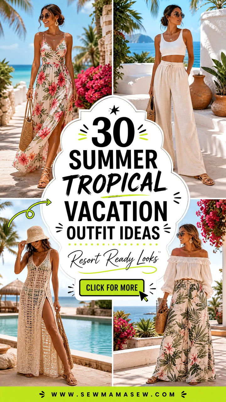 30 Summer Tropical Vacation Outfit Ideas for Resort Ready - 30 Summer Tropical Vacation Outfit Ideas for Resort Ready