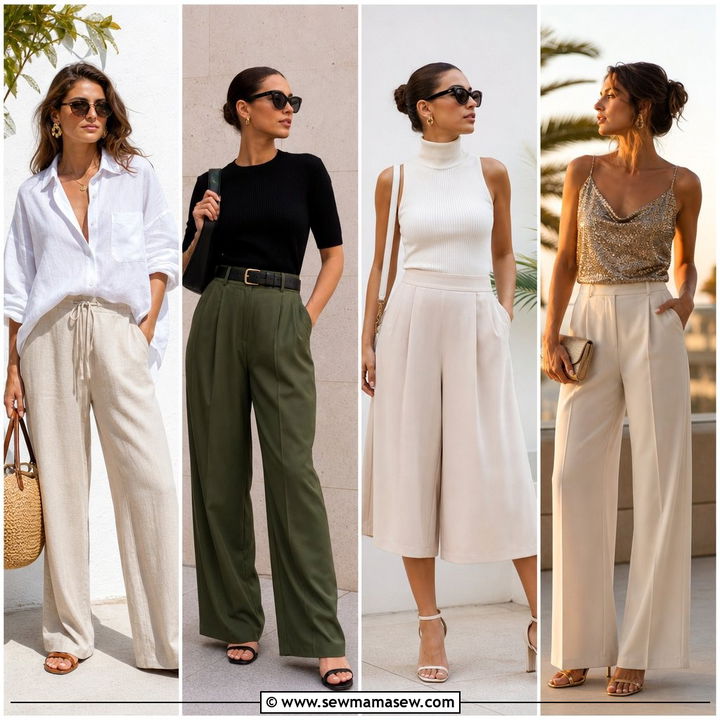 30 Summer Trousers Outfit Ideas for Polished Hot-Day Looks