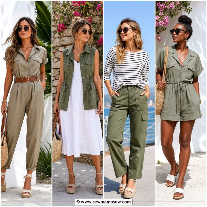 30 Summer Utility Chic Outfit Ideas for Effortless Edge