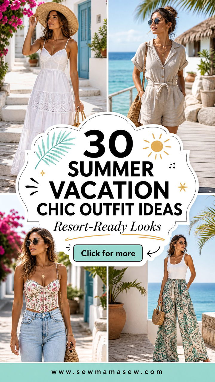 30 Summer Vacation Chic Outfit Ideas for Resort-Ready Looks - 30 Summer Vacation Chic Outfit Ideas for Resort-Ready Looks