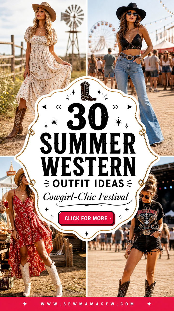 30 Summer Western Outfit Ideas for Cowgirl-Chic Festival Days - 30 Summer Western Outfit Ideas for Cowgirl-Chic Festival Days