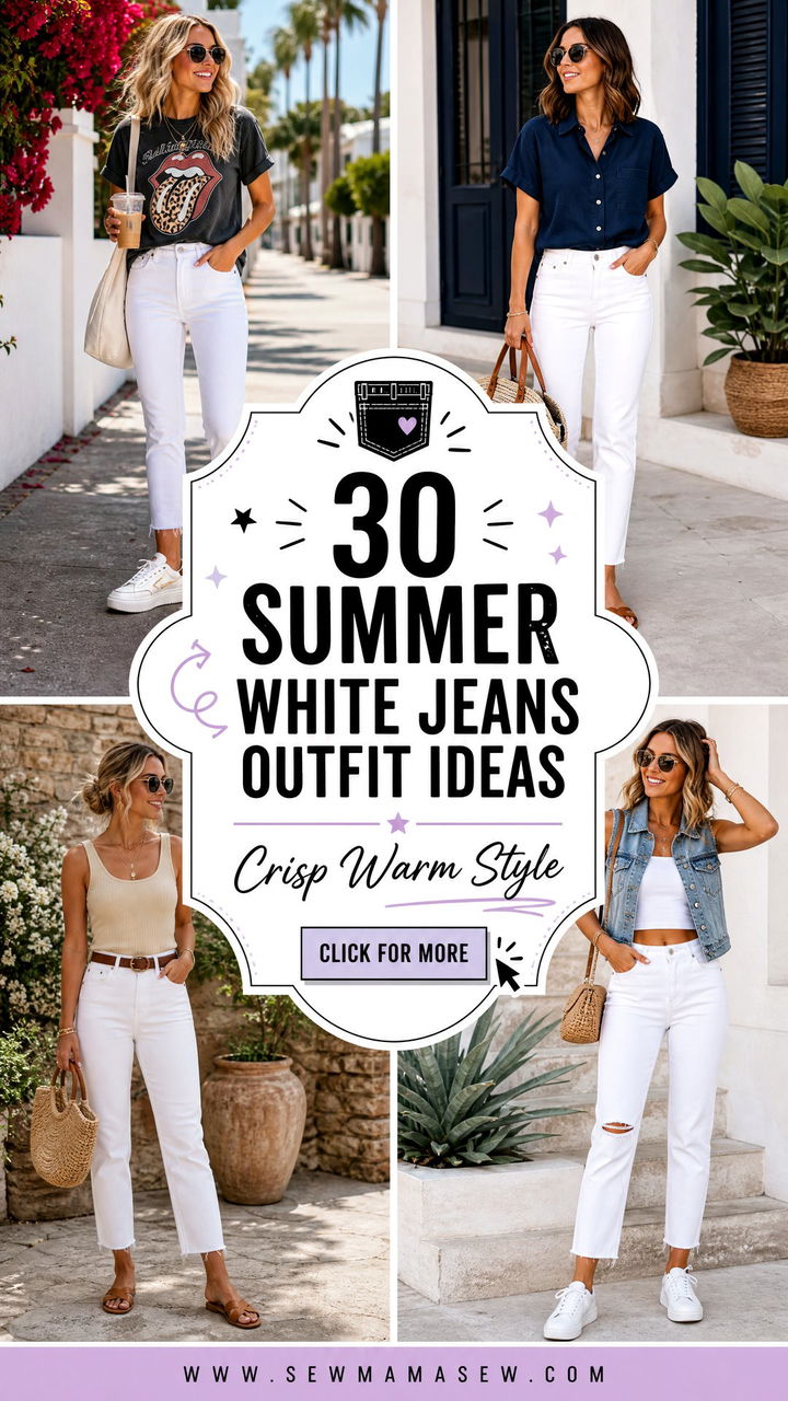 30 Summer White Jeans Outfit Ideas for Crisp Warm-Weather Style - 30 Summer White Jeans Outfit Ideas for Crisp Warm-Weather Style