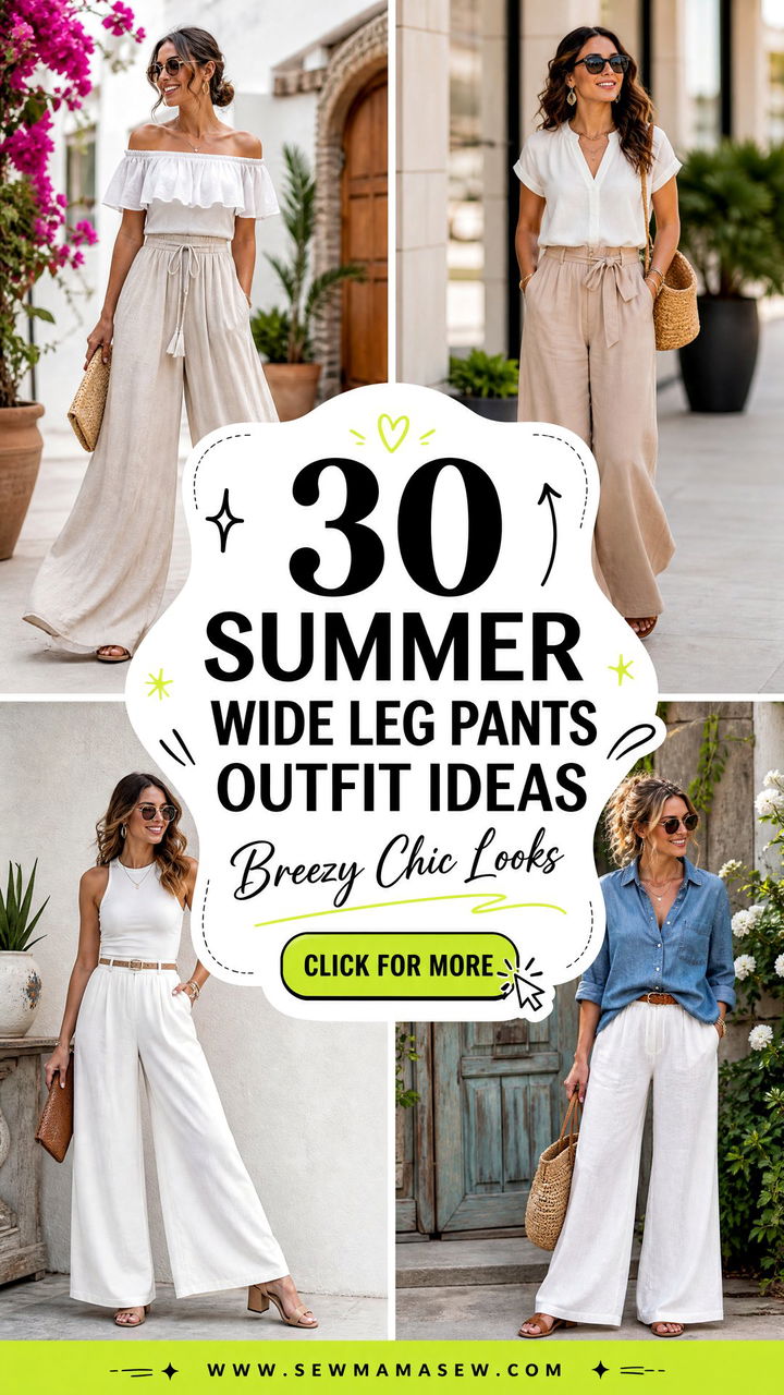 30 Summer Wide Leg Pants Outfit Ideas for Breezy Chic Looks - 30 Summer Wide Leg Pants Outfit Ideas for Breezy Chic Looks