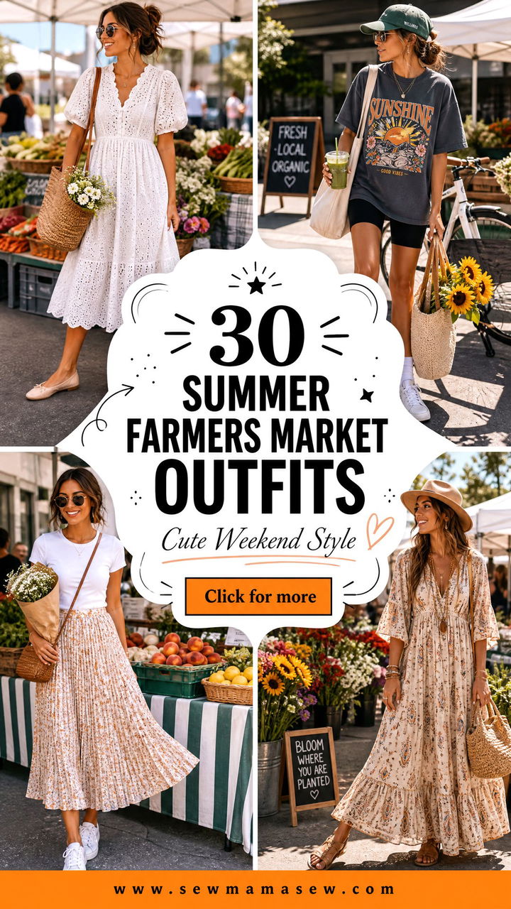 30 Summer farmers market outfits For Cute Weekend Style - 30 Summer farmers market outfits For Cute Weekend Style