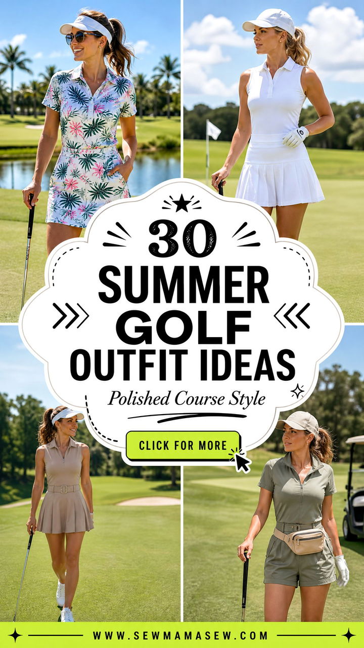 30 Summer golf outfit ideas For Polished Course Style Days - 30 Summer golf outfit ideas For Polished Course Style Days