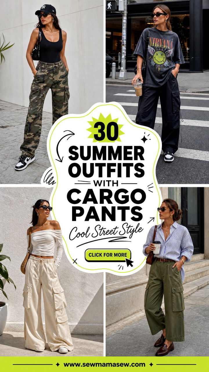 30 Summer outfits with cargo pants for Cool Street Style - 30 Summer outfits with cargo pants for Cool Street Style