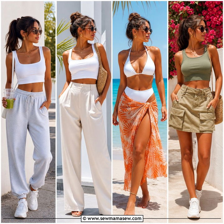 30 Summer outfits with crop top for Cute Hot-Weather Looks