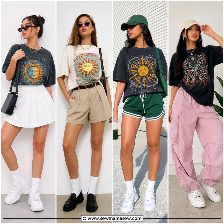 30 Summer outfits with graphic tee Casual Looks to Copy