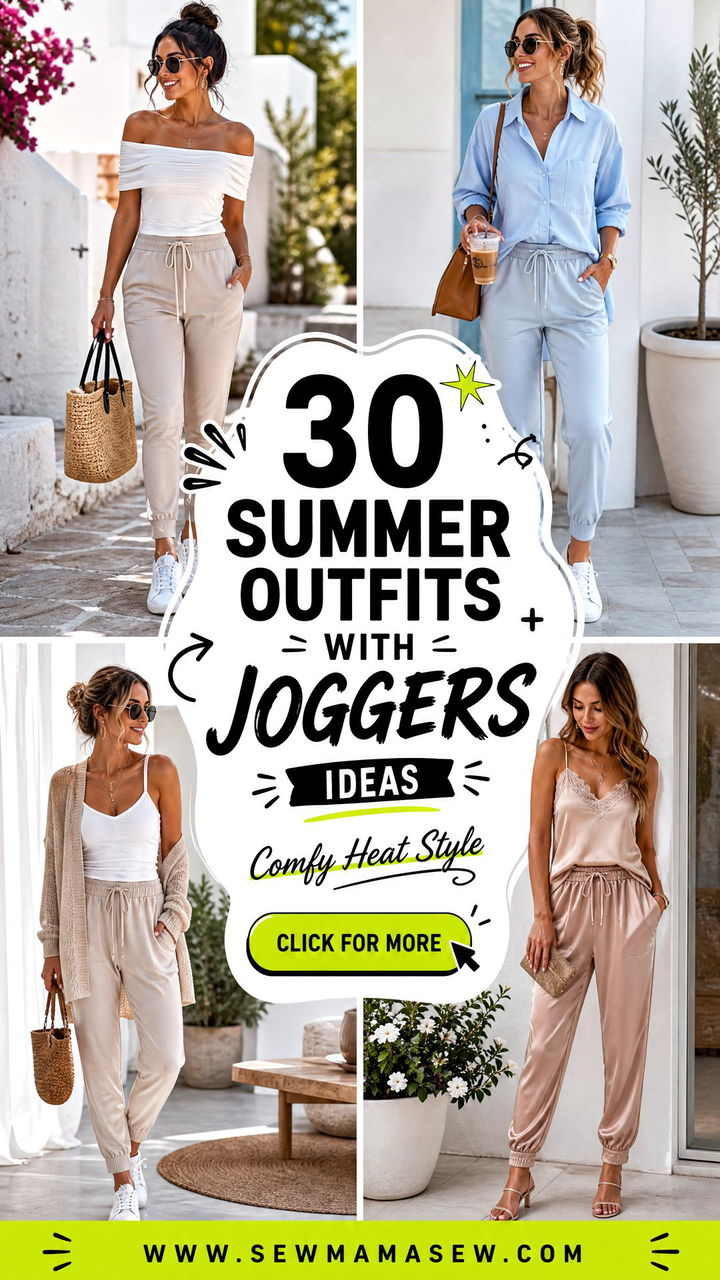 30 Summer outfits with joggers Comfy Looks for Heat - 30 Summer outfits with joggers: Comfy Looks for Heat