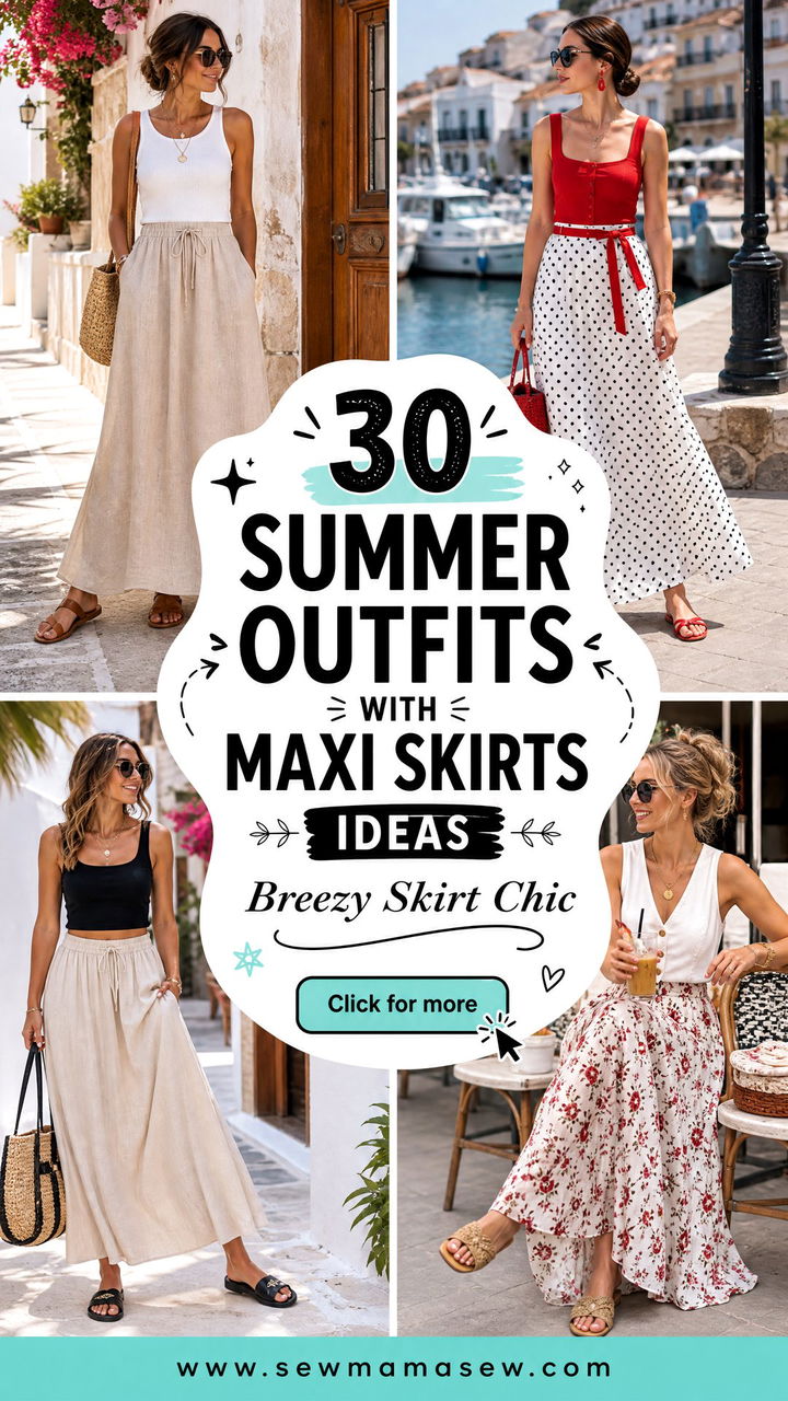 30 Summer outfits with maxi skirts Breezy Chic Ideas - 30 Summer outfits with maxi skirts: Breezy Chic Ideas