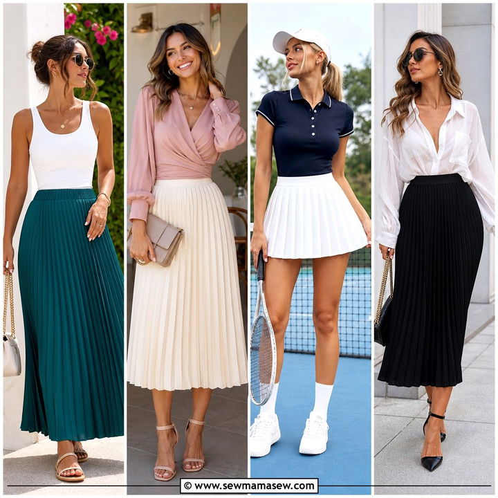 30 Summer Outfits With Pleated Skirts: Pretty Chic Looks