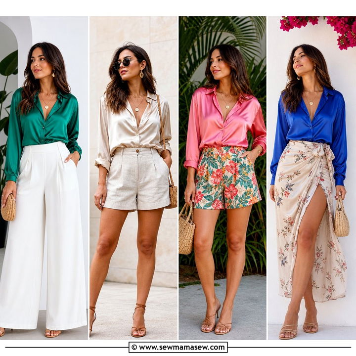 30 Summer outfits with silk blouse Polished Cool Ideas