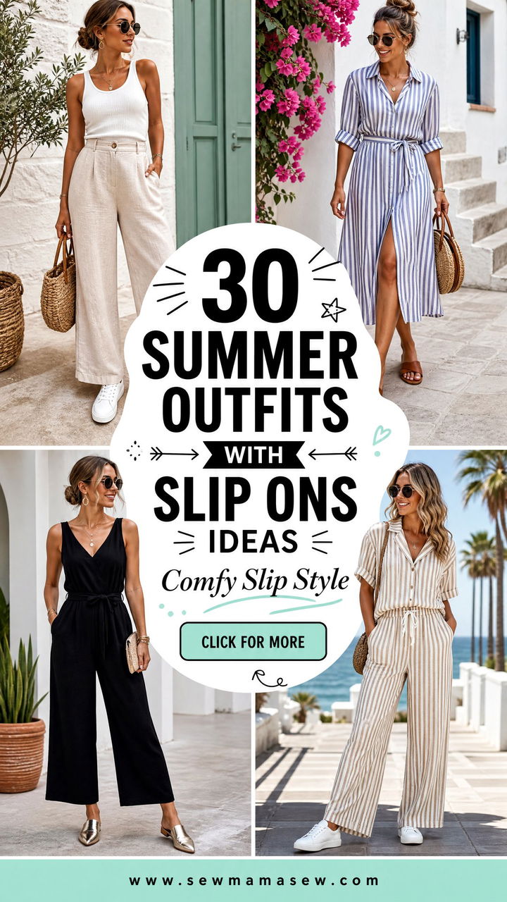 30 Summer outfits with slip ons Comfy Looks to Copy - 30 Summer outfits with slip ons: Comfy Looks to Copy