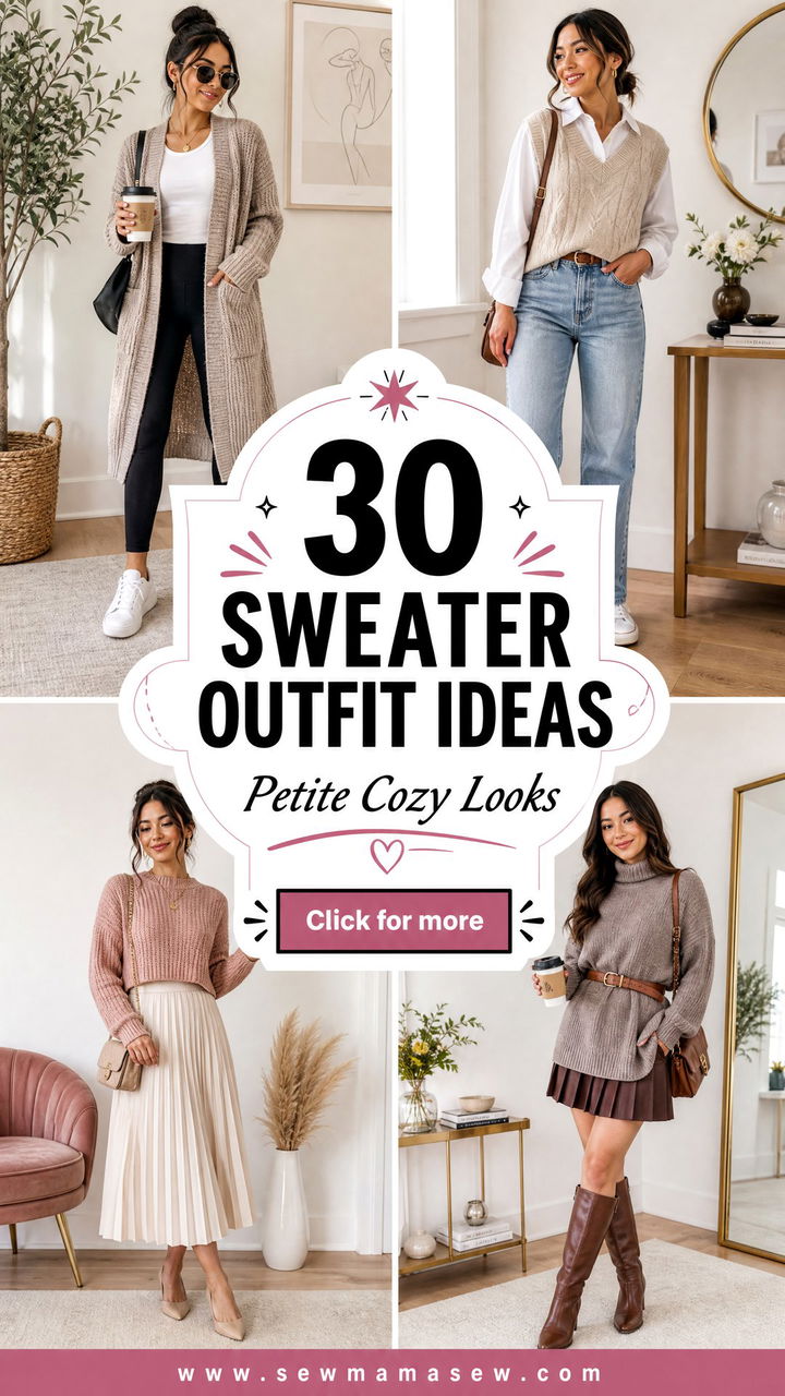 30 Sweater Outfit Ideas Petite Women Will Love This Season - 30 Sweater Outfit Ideas Petite Women Will Love This Season