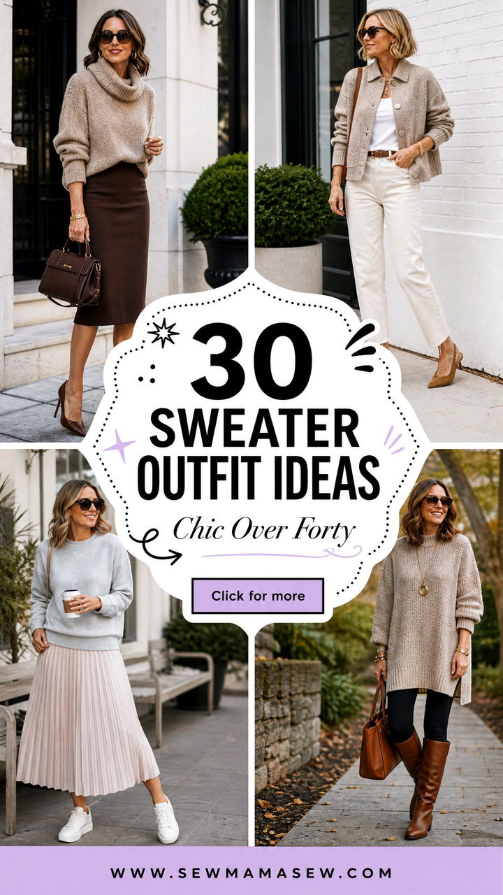 30 Sweater Outfit Ideas for Women Over 40 That Feel Chic - 30 Sweater Outfit Ideas for Women Over 40 That Feel Chic