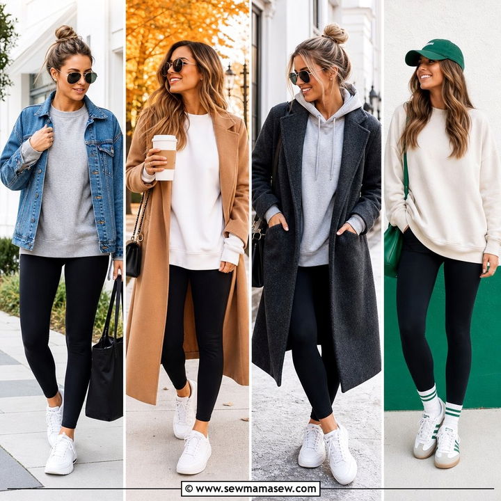 30 Sweatshirt and Leggings Outfit Ideas for Cozy Style