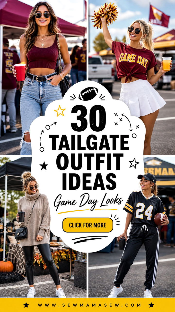 30 Tailgate Outfit Ideas For College Game Day Looks To Love - 30 Tailgate Outfit Ideas For College Game Day Looks To Love