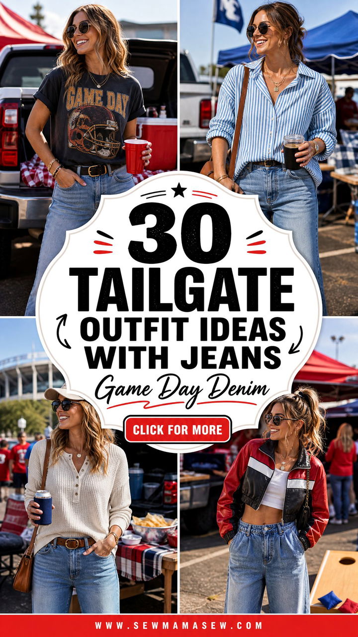30 Tailgate Outfit Ideas With Jeans for Game Day Style - 30 Tailgate Outfit Ideas With Jeans for Game Day Style