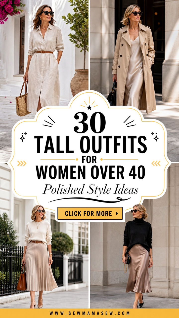 30 Tall Outfits for Women Over 40 Polished Style Ideas - 30 Tall Outfits for Women Over 40: Polished Style Ideas