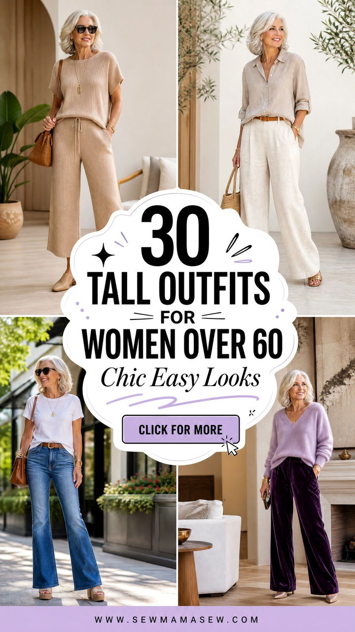 30 Tall Outfits for Women Over 60 Chic Easy Looks - 30 Tall Outfits for Women Over 60: Chic, Easy Looks