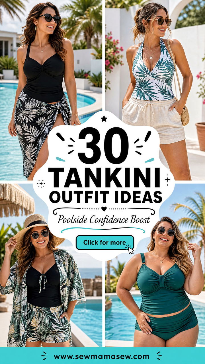 30 Tankini Outfit Ideas for Flattering Poolside Confidence - 30 Tankini Outfit Ideas for Flattering Poolside Confidence