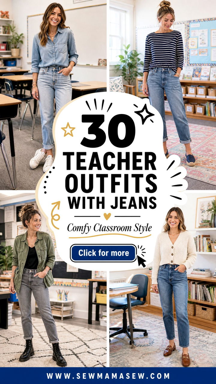 30 Teacher Outfits With Jeans for Comfy Classroom Style - 30 Teacher Outfits With Jeans for Comfy Classroom Style