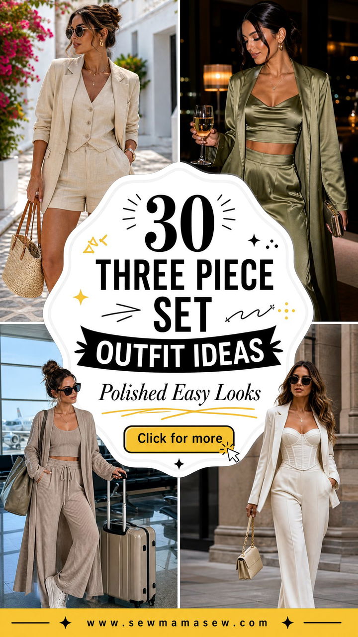 30 Three Piece Set Outfit Ideas for Polished Easy Looks - 30 Three Piece Set Outfit Ideas for Polished Easy Looks