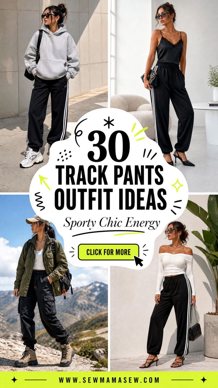 30 Track Pants Outfit Ideas for Women to Look Sporty Chic - 30 Track Pants Outfit Ideas for Women to Look Sporty Chic