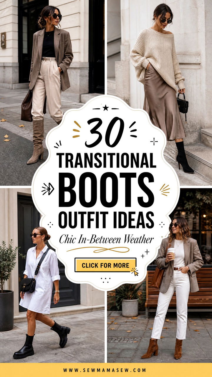 30 Transitional Boots Outfit Ideas for Chic In-Between Weather - 30 Transitional Boots Outfit Ideas for Chic In-Between Weather