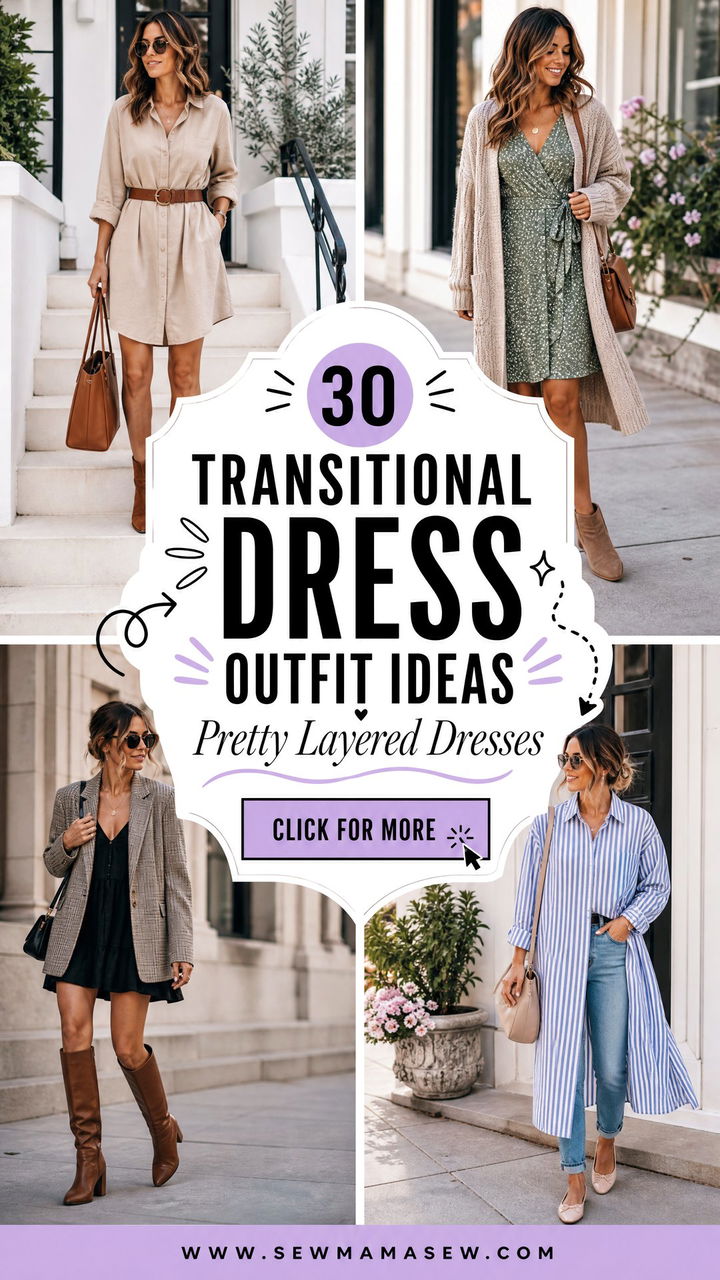 30 Transitional Dress Outfit Ideas for Pretty Layered Looks - 30 Transitional Dress Outfit Ideas for Pretty Layered Looks