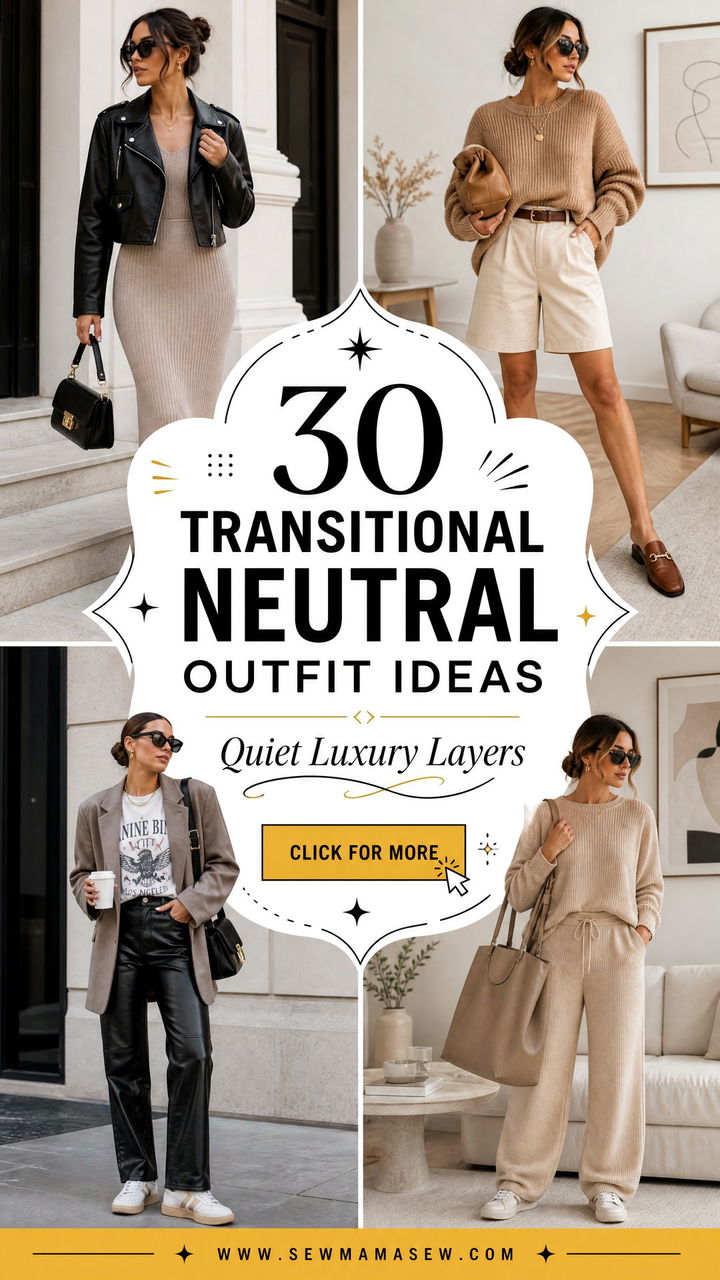 30 Transitional Neutral Outfit Ideas for Chic Quiet Luxury - 30 Transitional Neutral Outfit Ideas for Chic Quiet Luxury