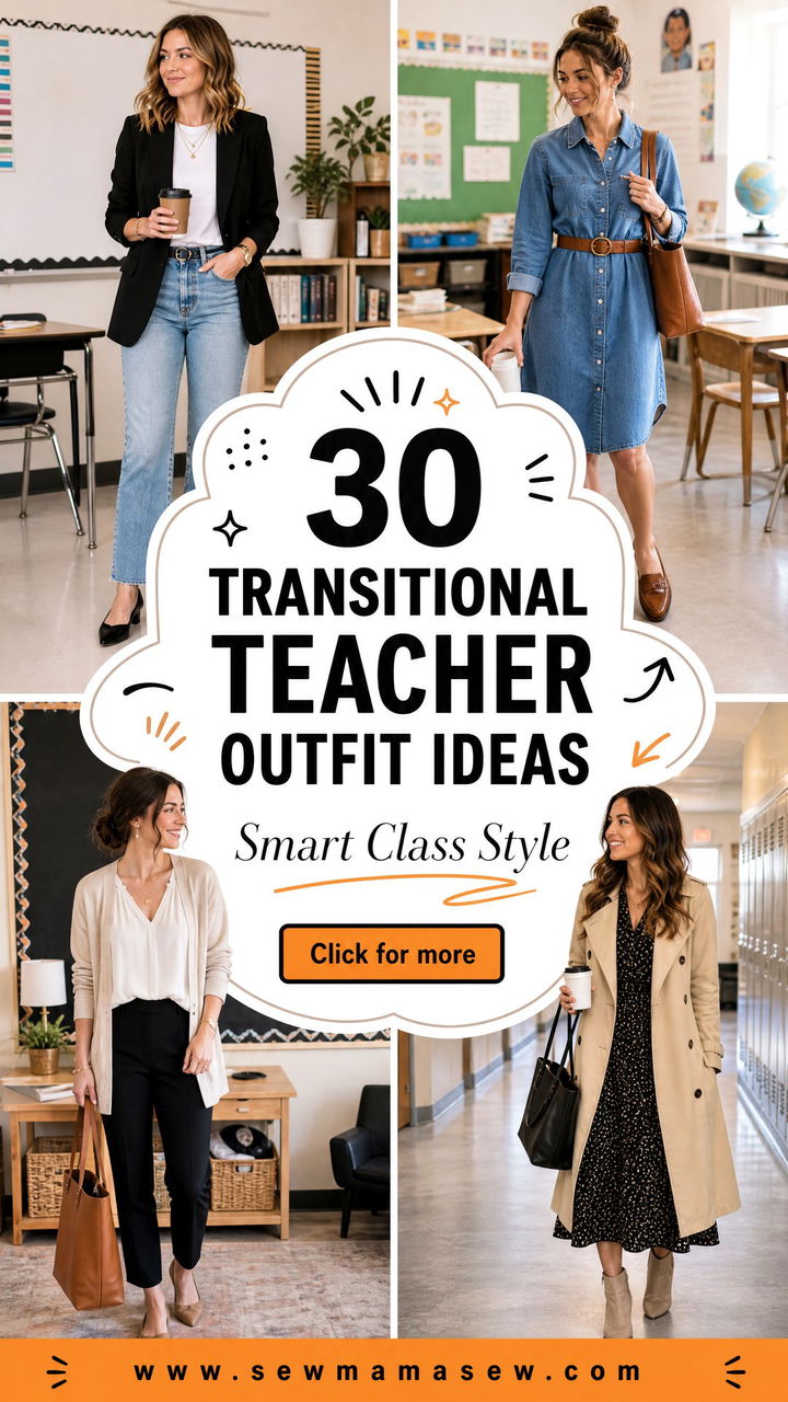 30 Transitional Teacher Outfit Ideas for Smart Class Style - 30 Transitional Teacher Outfit Ideas for Smart Class Style