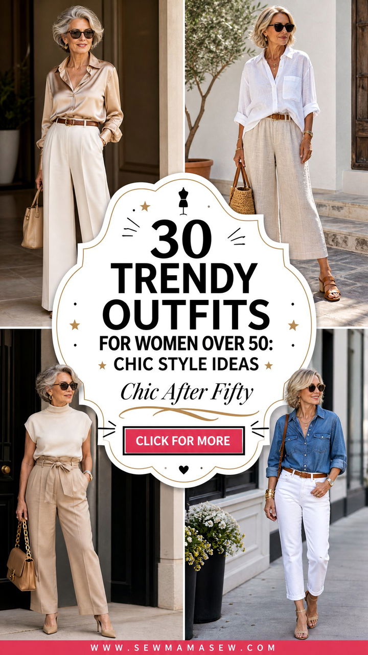 30 Trendy outfits for women over 50 Chic Style Ideas - 30 Trendy outfits for women over 50: Chic Style Ideas