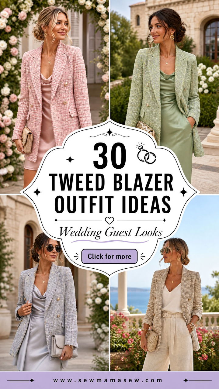 30 Tweed blazer outfit ideas for a wedding Guest Looks - 30 Tweed blazer outfit ideas for a wedding: Guest Looks