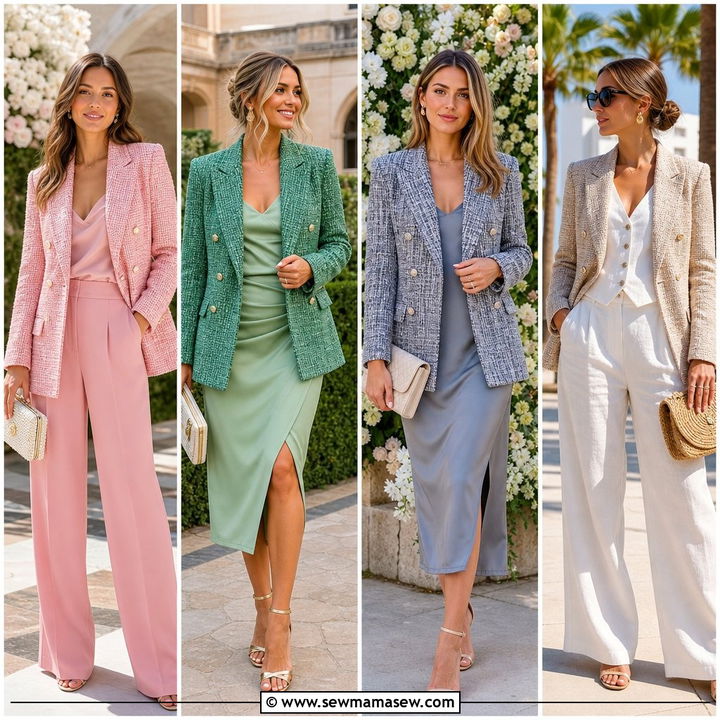 30 Tweed Blazer Outfit Ideas for a Wedding: Guest Looks