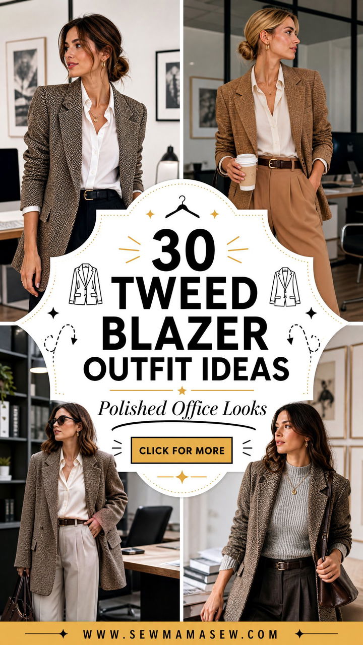 30 Tweed blazer outfit ideas for work Polished Office Looks - 30 Tweed blazer outfit ideas for work: Polished Office Looks