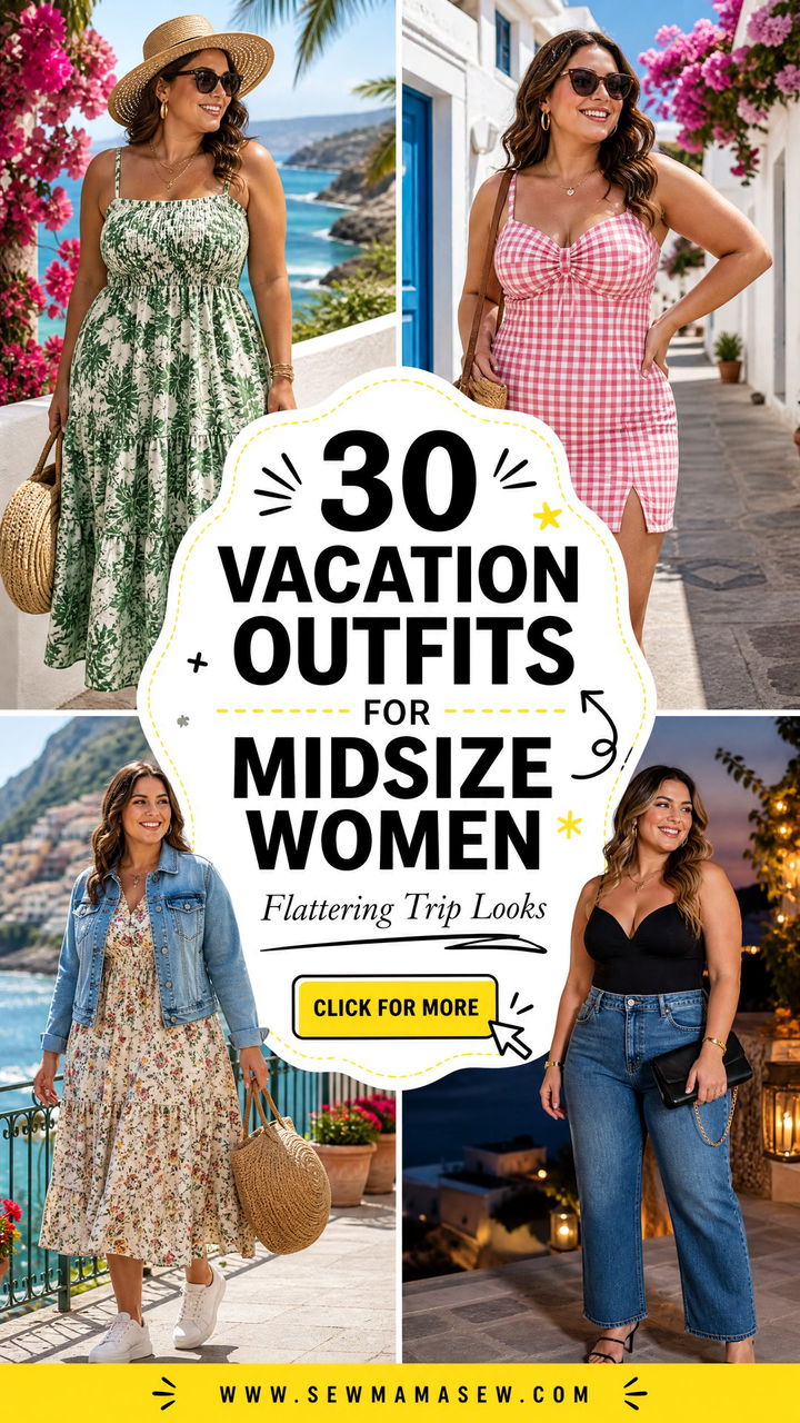 30 Vacation Outfits for Midsize Women Flattering Trip Looks - 30 Vacation Outfits for Midsize Women: Flattering Trip Looks