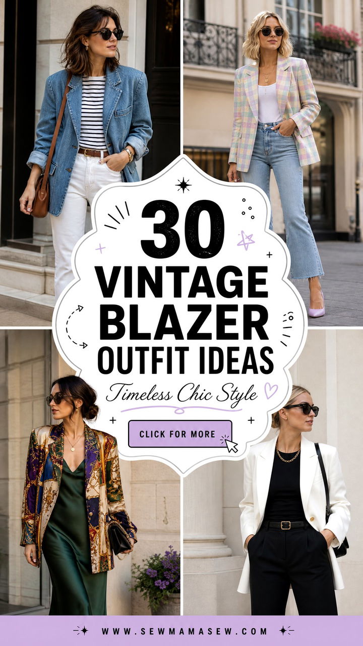 30 Vintage Blazer Outfit Ideas for Timeless Chic Style Now - 30 Vintage Blazer Outfit Ideas for Timeless Chic Style Now