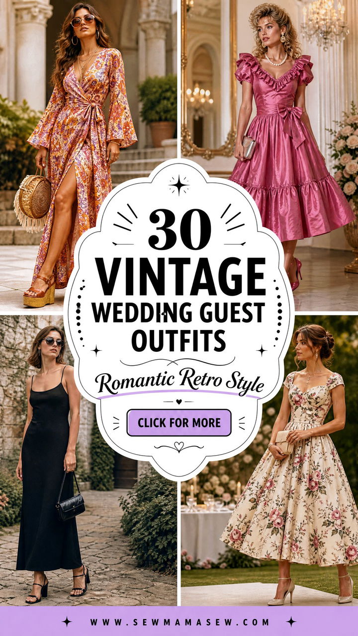 30 Vintage Wedding Guest Outfits for Romantic Retro Style - 30 Vintage Wedding Guest Outfits for Romantic Retro Style
