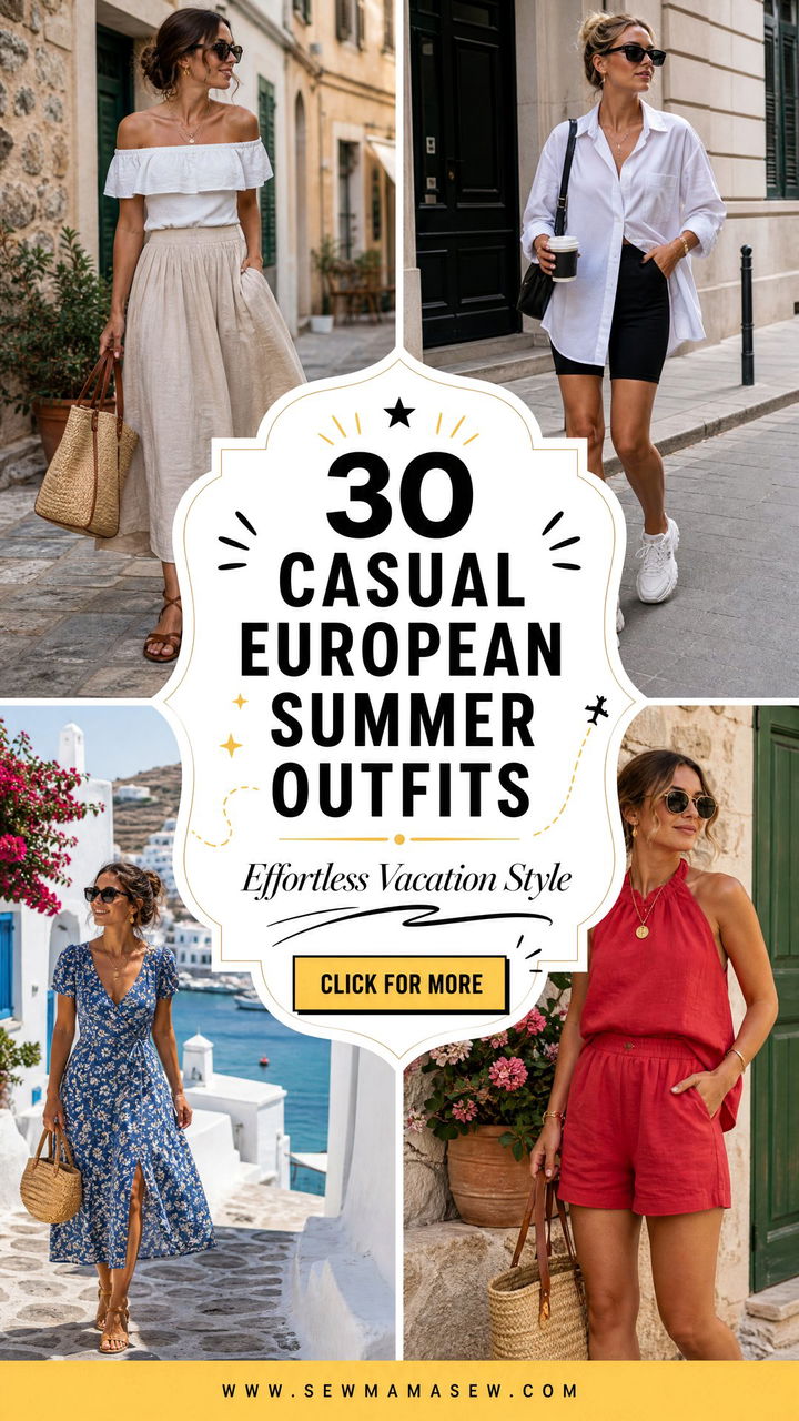 30 casual European summer outfits for Effortless Vacation Style - 30 casual European summer outfits for Effortless Vacation Style