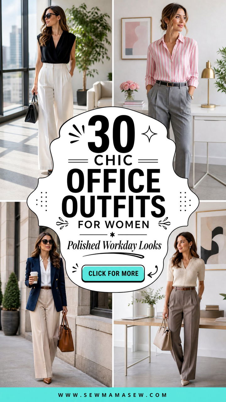 30 chic office outfits for women for Polished Workdays - 30 chic office outfits for women for Polished Workdays