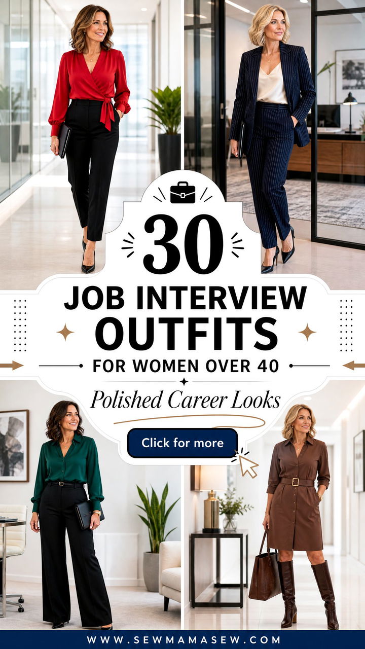 30 job interview outfits for women over 40 Polished Looks - 30 job interview outfits for women over 40: Polished Looks