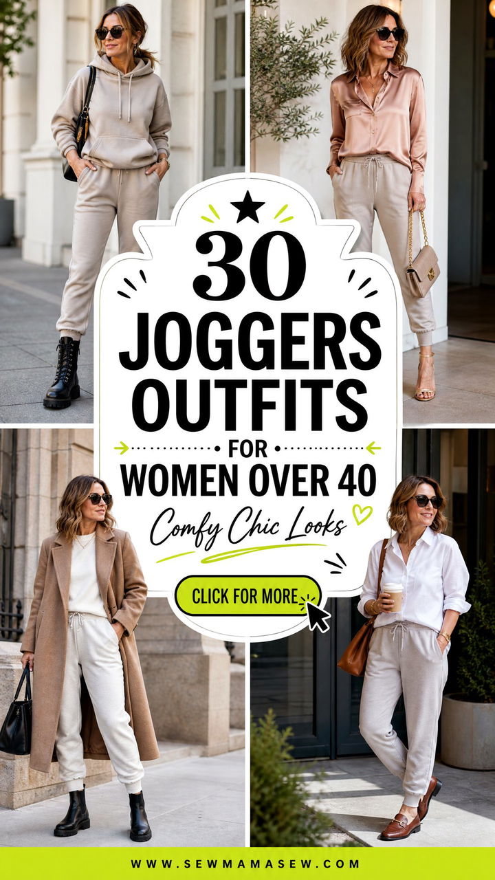 30 joggers outfits for women over 40 Comfy Chic Looks - 30 joggers outfits for women over 40: Comfy Chic Looks