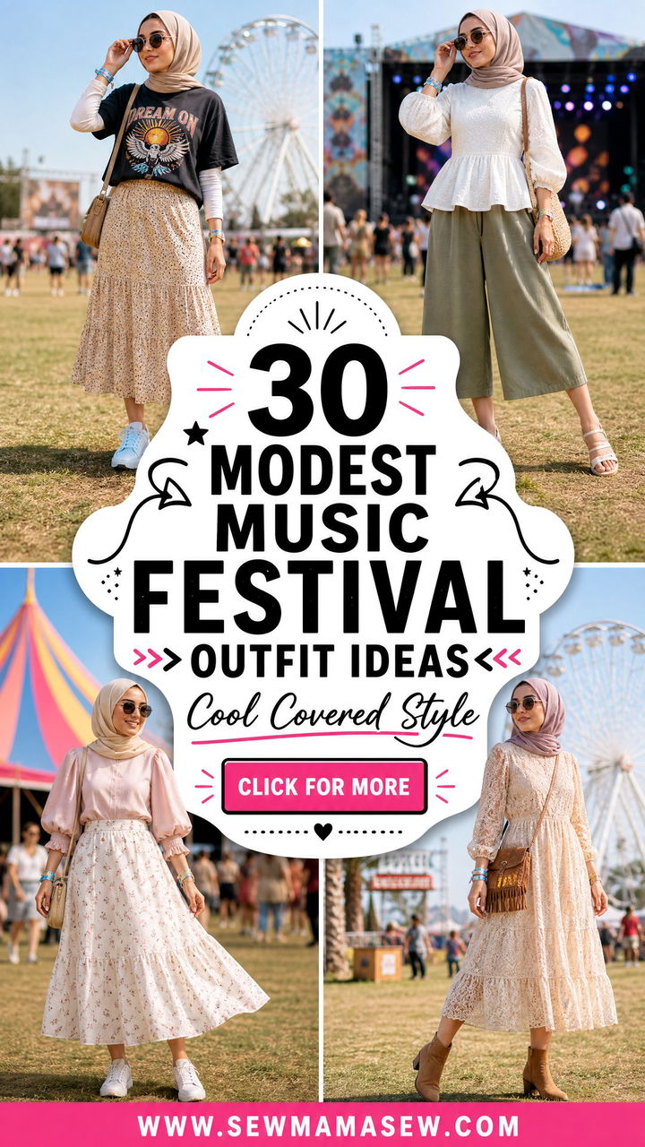 30 modest music festival outfit ideas for Cool Covered Style - 30 modest music festival outfit ideas for Cool Covered Style