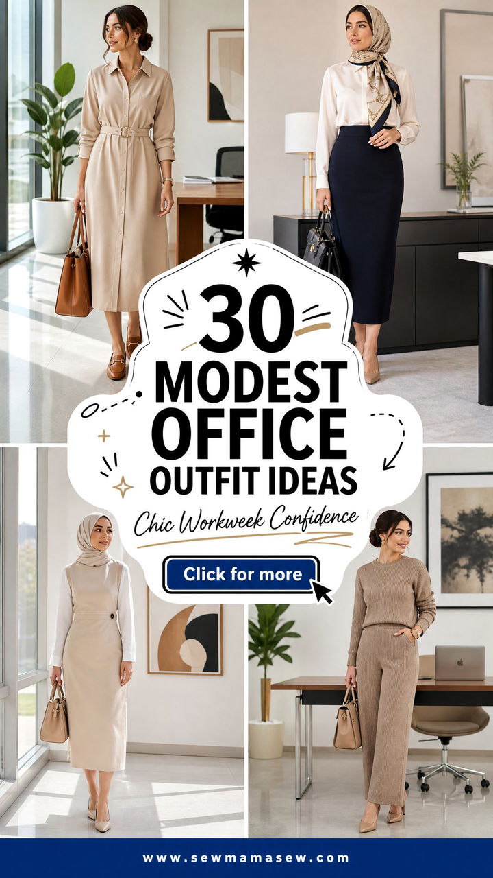 30 modest office outfit ideas for Chic Workweek Confidence - 30 modest office outfit ideas for Chic Workweek Confidence