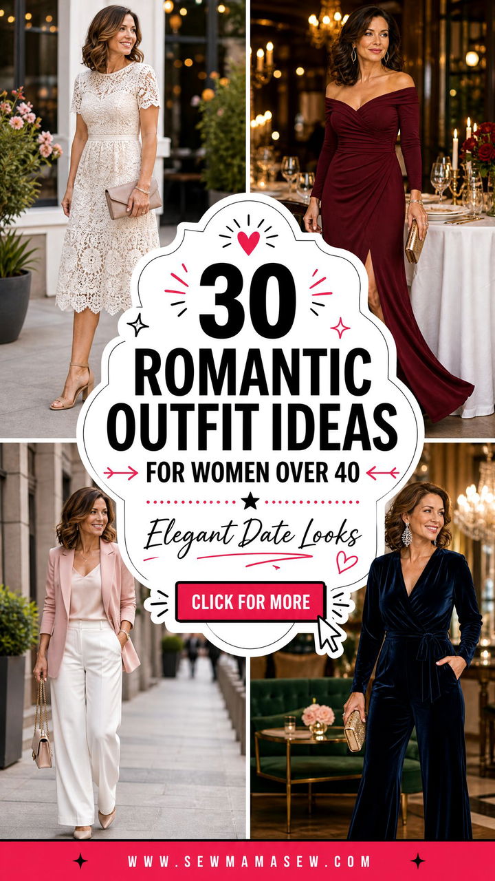 30 romantic outfit ideas for women over 40 Chic Date Looks - 30 romantic outfit ideas for women over 40: Chic Date Looks