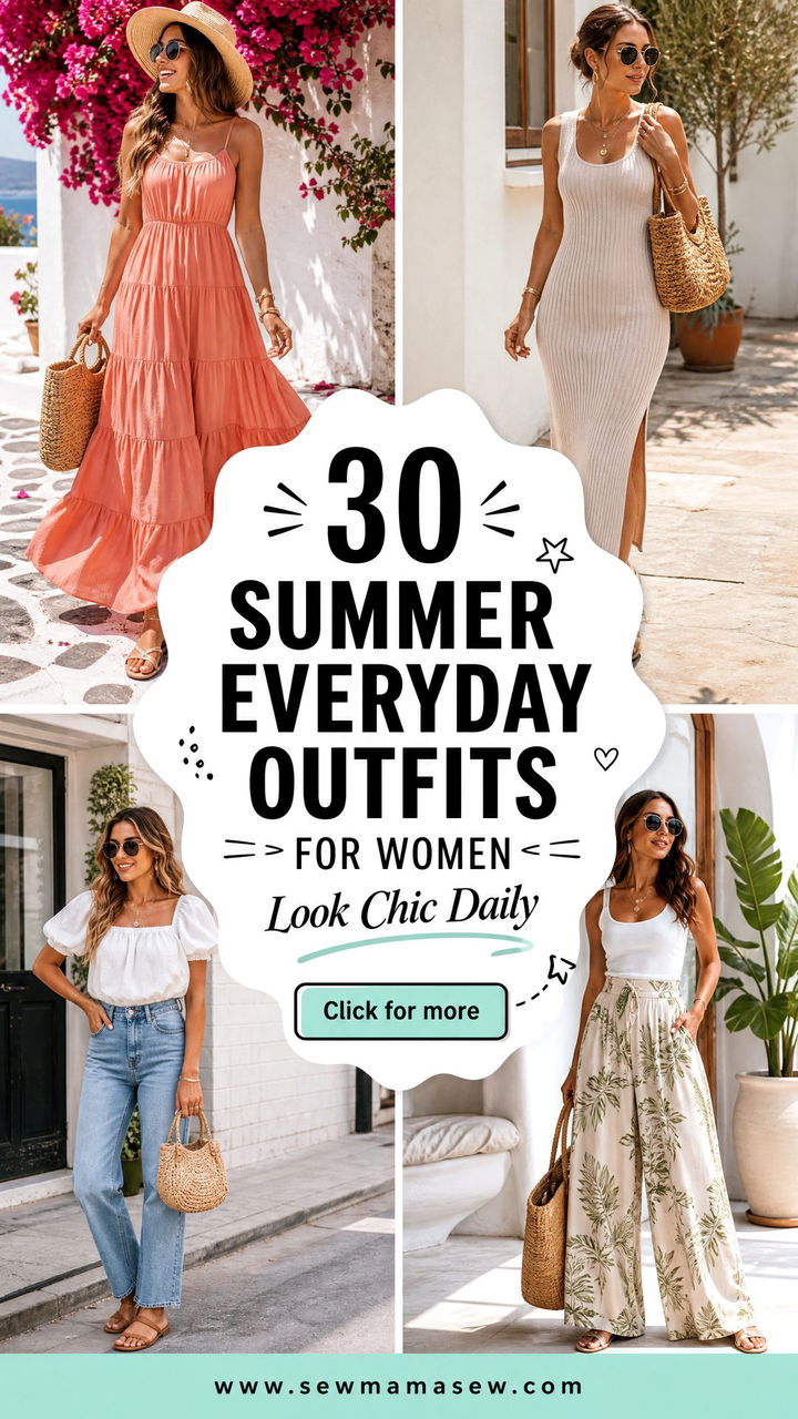 30 summer everyday outfits for women To Look Chic Daily - 30 summer everyday outfits for women To Look Chic Daily