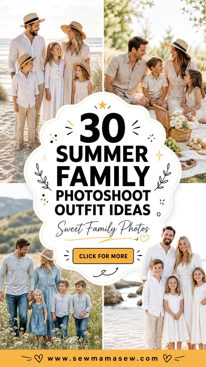 30 summer family photoshoot outfit ideas For Sweet Photos - 30 summer family photoshoot outfit ideas For Sweet Photos